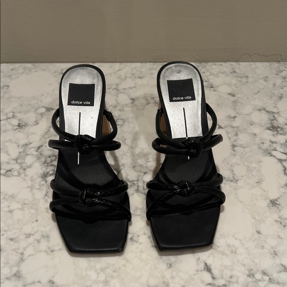 Dolce Vita Black Knotted Heels